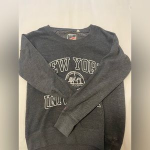 NYU Logo Gray Crewneck Sweatshirt